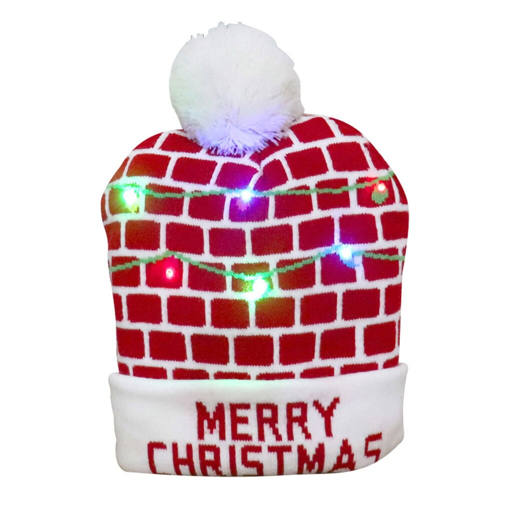 LED Licht-hoch Weihnachten Hüte Weihnachten Santa Hütte Lichter Blinkende Kappe Herbst Winter Hütte Für Frauen Und Männer neue Jahr Dekoration: F