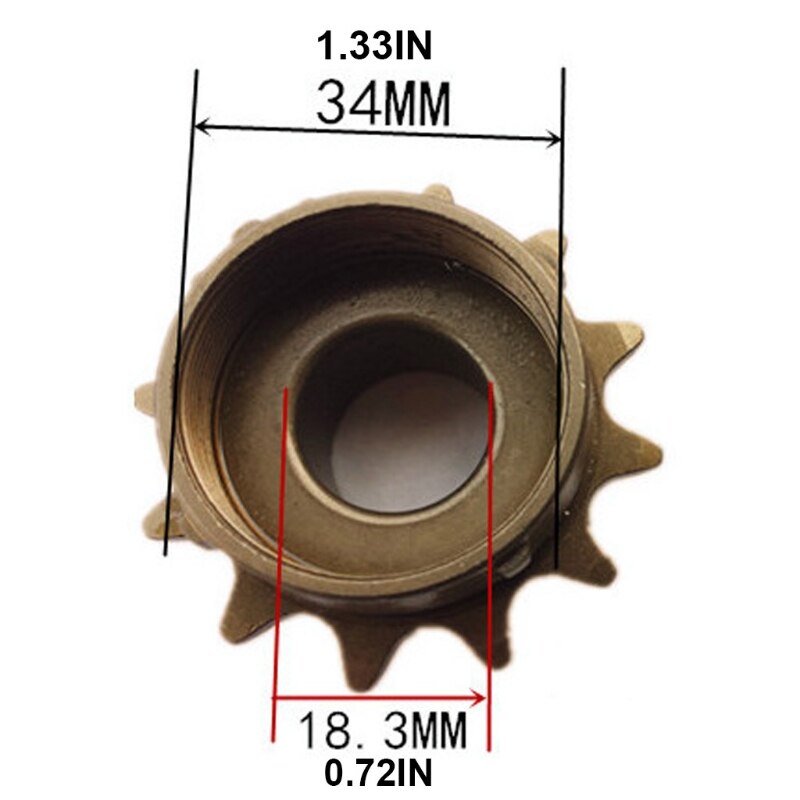 Bike Repair 12T Teeth 34mm Single Speed Bicycle Freewheel Sports Entertainment K1KD