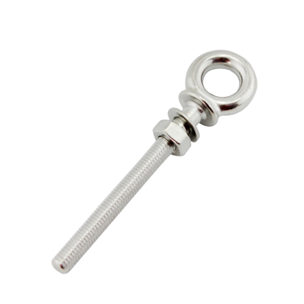 60mm Long Shank Collared Eye Bolt - Marine 316 Grade Stainless Steel