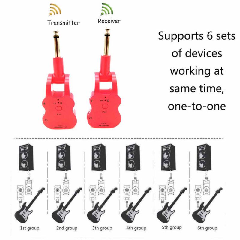2.4GHZ Wireless Guitar Pickup Plug-and-play Digital Transmitter Receiver Adapter For Electric Guitar Accessories