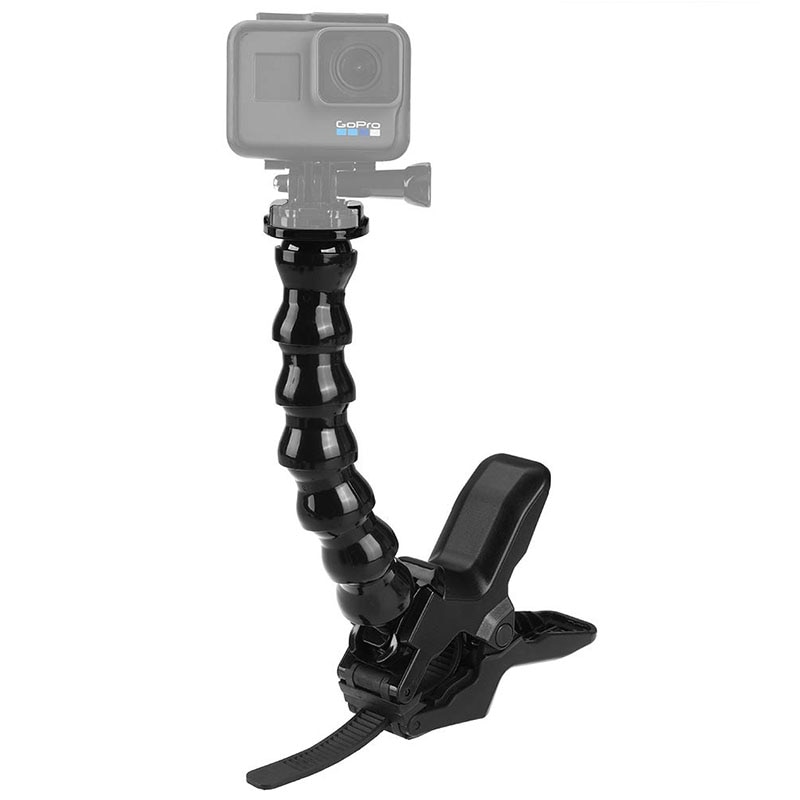 Jaws Flex Clamp Mount + Verstelbare Zwanenhals voor Gopro Hero 8 7 6 5 4 Sessie voor Go pro Xiaomi yi AKASO SJCAM EKEN Accessoires