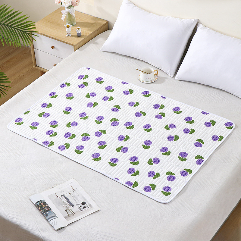 Women Physiological Period Waterproof and leak proof mattress washable Multi functional for eating in bed Mattress Protector: Bed 135 / VIOLET/紫罗兰