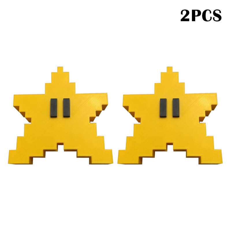 Pixel Star Christmas Tree Topper 3D Star Shape Decorative Topper Decor for Christmas Tree XH8Z: 2pcs