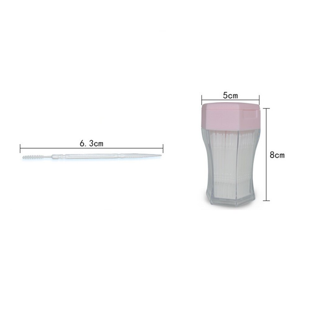 200 Stks/pak 2 Manier Oral Dental Tooth Pick Plastic Rager Tandenstoker Met Draagbare Case Willekeurige Kleur