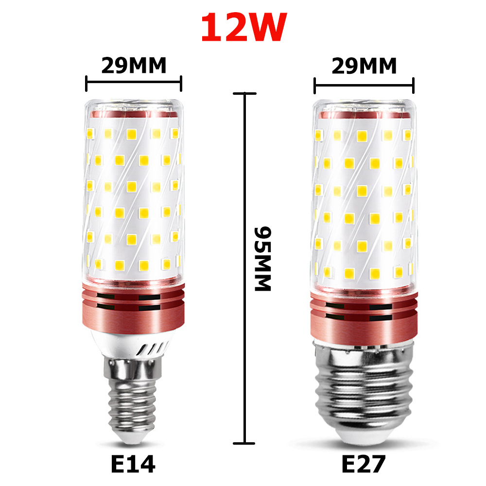 Lámpara LED superbrillante E27 E14, Bombilla de maíz Tricolor regulable, 12W, 16W, 20W, 110V, 220V, para el hogar, iluminación de 360 grados, 10 unidades por juego