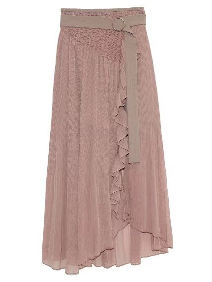 spring Japanese women's irregular plaid slit skirt: Pink / S