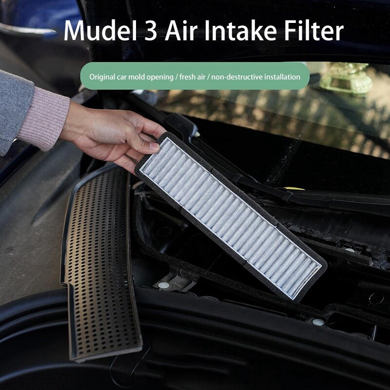 Filtro de entrada de aire acondicionado, accesorio de repuesto para Tesla Model 3, elementos de filtro externo
