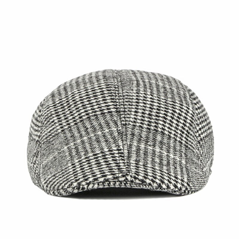 British Style Winter Berets Hat Men Flat Ivy Cap Middle-aged elderly Berets Cap Duckbill Hat Painter Herringbone Cap