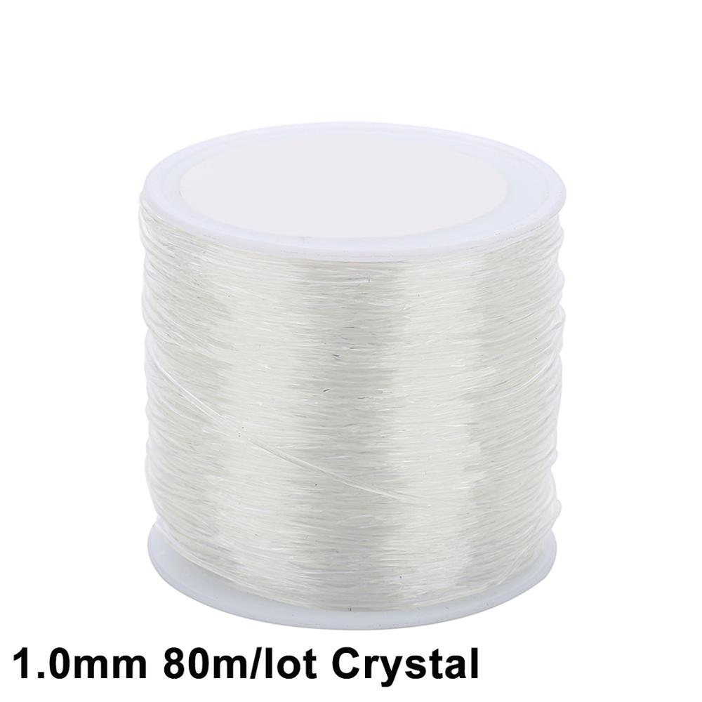 Plastic Crystal DIY Beading Stretch Cords Elastic Line Jewelry Making Supply Wire String jeweleri thread String Thread: 1.0mm 80m Crystal