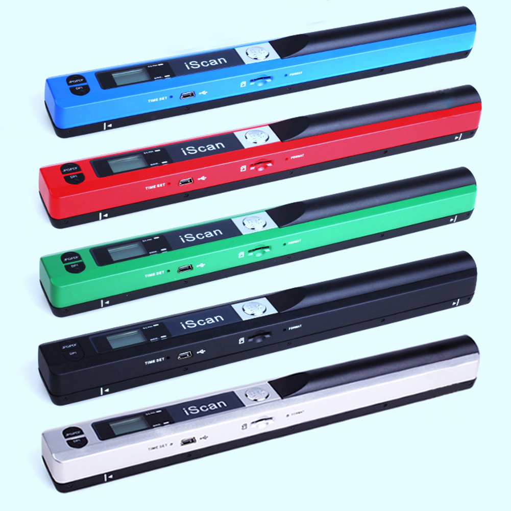 Mini-dokumentenscanner mit 900 dpi, tragbar, handlich, hochgeschwindigkeitsscanner, jpeg/pdf-format, kompakt, usb, 2.0 stifte, lcd-display.