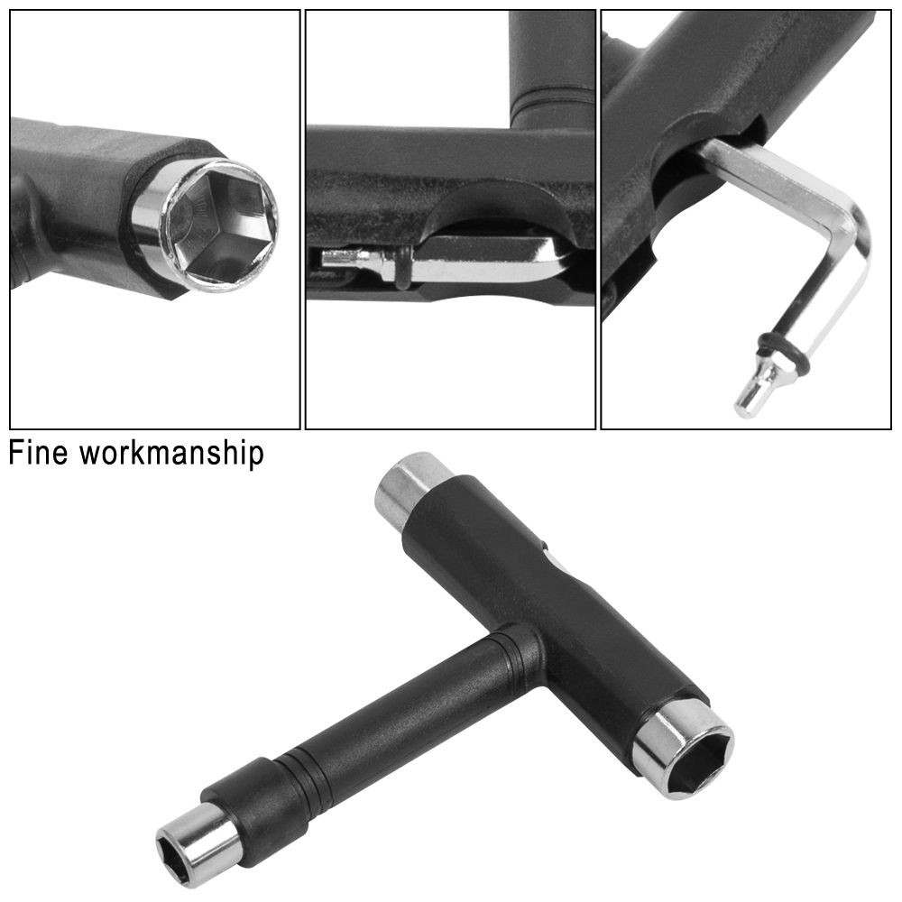 Deskorolka narzędzia T kształt deskorolka zestaw kluczy wielofunkcyjny wioślarz elektryczny skuter klucz robić narzędzie robić regulacji snowboardowego