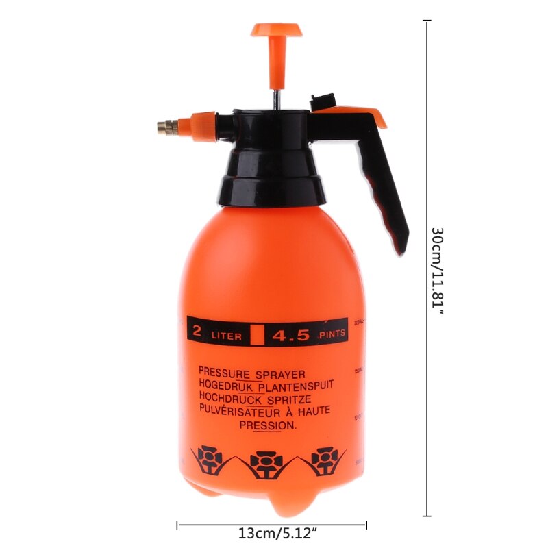 Portable 2.0L Chemical Sprayer Pressure Garden Spray Bottle Handheld Sprayer