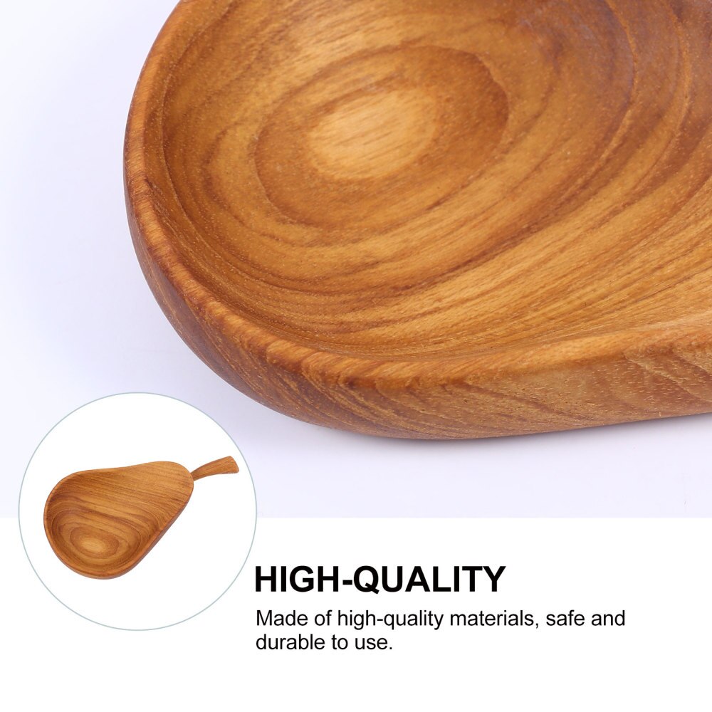 Wooden Sauce Dish Practical Sauce Dish Restaurant Pear-shaped Sauce Plate