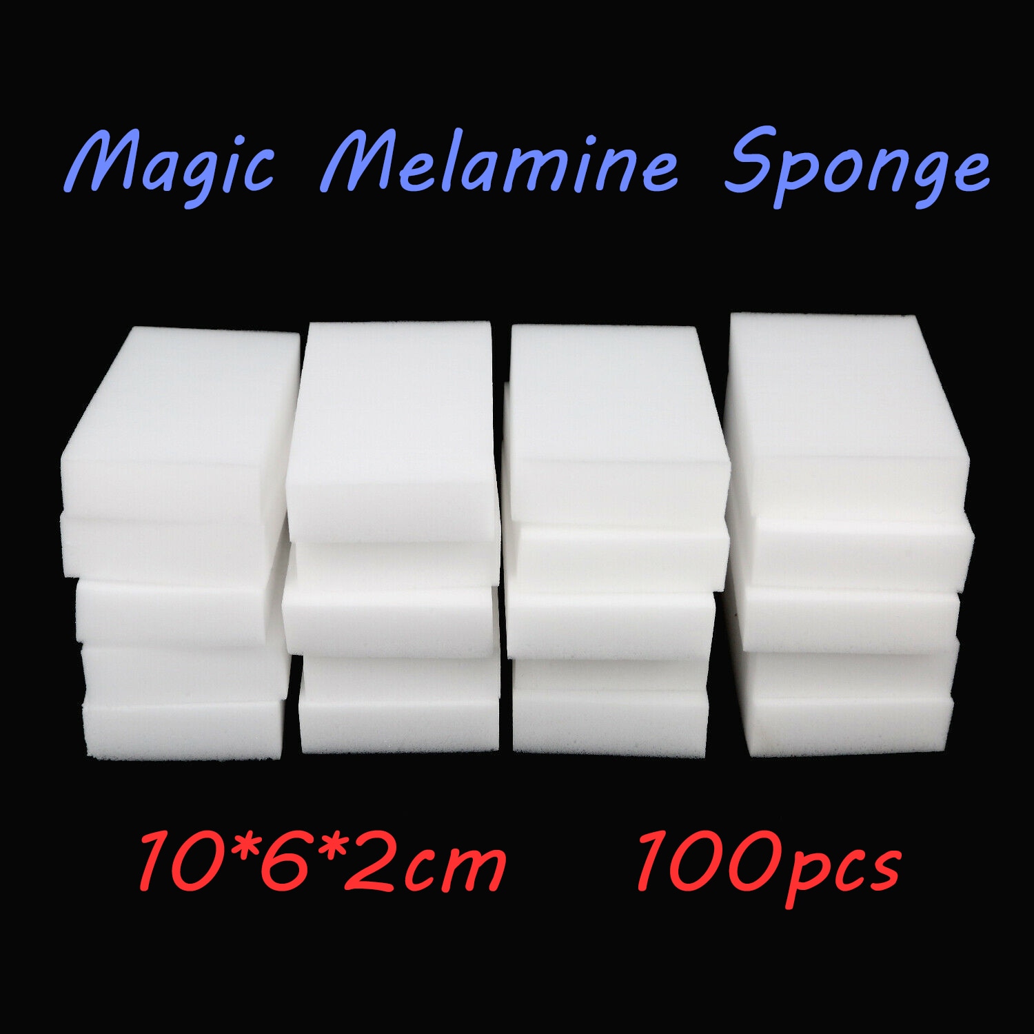 100Pcs White Magic Sponge Eraser Cleaning Melamine Foam Cleaner Keuken Schoonmaak Gereedschap Wassen Accessoires Melamine Spons