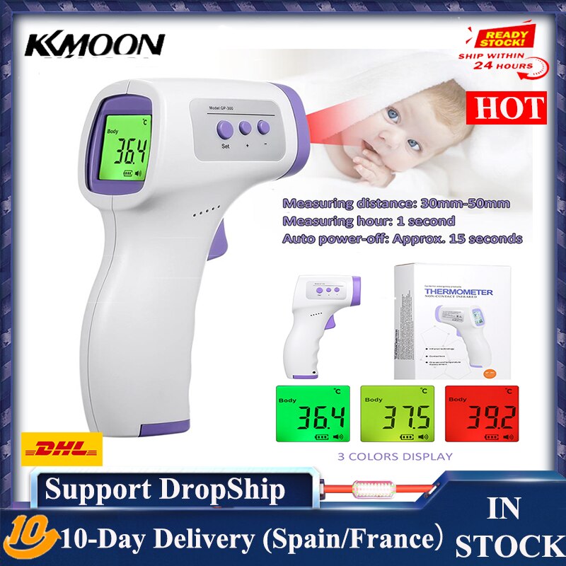 Wall-mounted Infrared Thermometer Non-contact Thermometers with Fever Alarm LED Digital Temperature Measurement for Surface Obje: Type 5