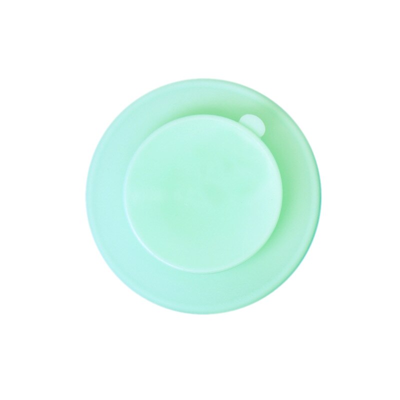 Plato de silicona con ventosa para bebés, tazón de alimentación anticaída de doble cara, antideslizante, ,: Verde