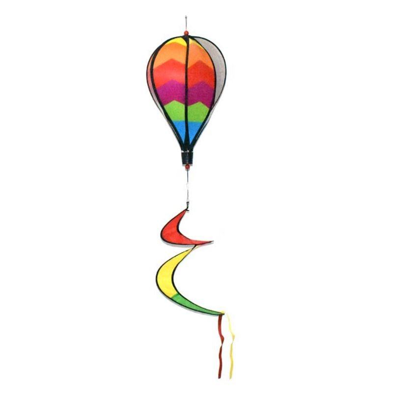 Outdoor Hanging Rainbow Color Air Balloon Rotating Wind Strip Windmill Park Attractions Decoration Pinwheel