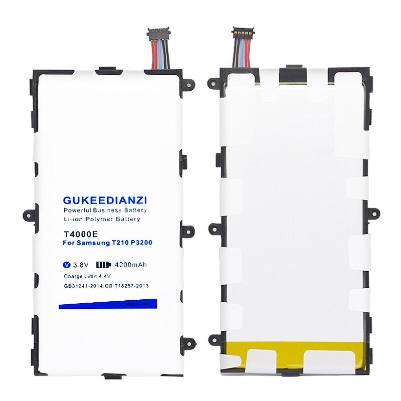 GUKEEDIANZI T4000E 6000mAh batería para Samsung Galaxy Tab 3 7,0 SM T210 T211 T215 GT P3210 P3200 de litio Tablet PC baterías