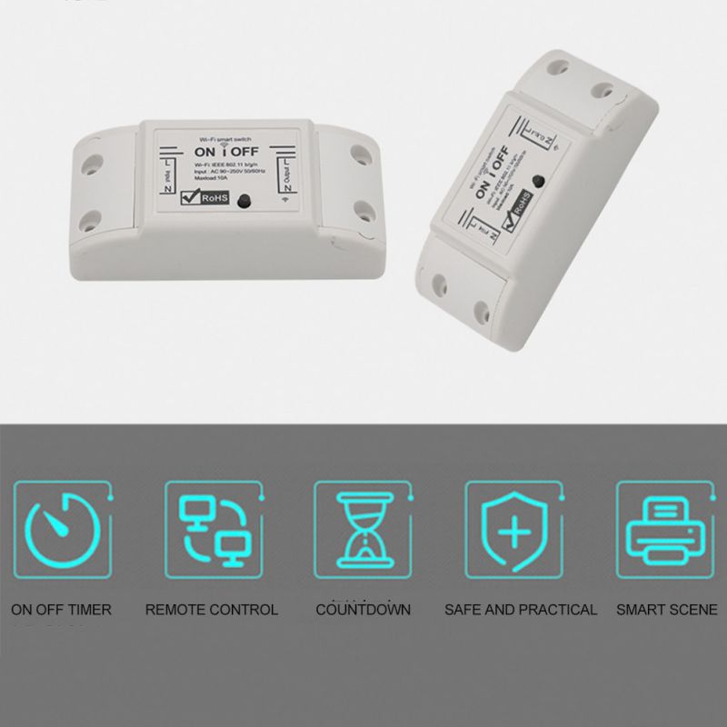DIY WiFi Smart Light Switch Universal Breaker Timer Wireless Remote Control Controller Works With Alexa Home *