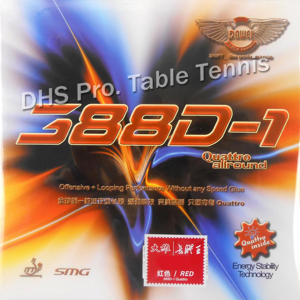Dawei 388d-1 ( quattro) pitkä, ulosvedettävä pöytätenniskumi ilman sientä (päällys, härkä)