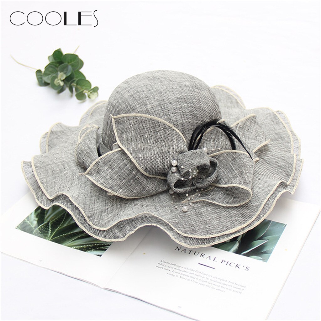 Elegante Frauen Sonnenhut frauen Organza Kirche Kentucky Fascinator Braut Tee Party Hochzeit Hütte Gorras шляпа женская летняя