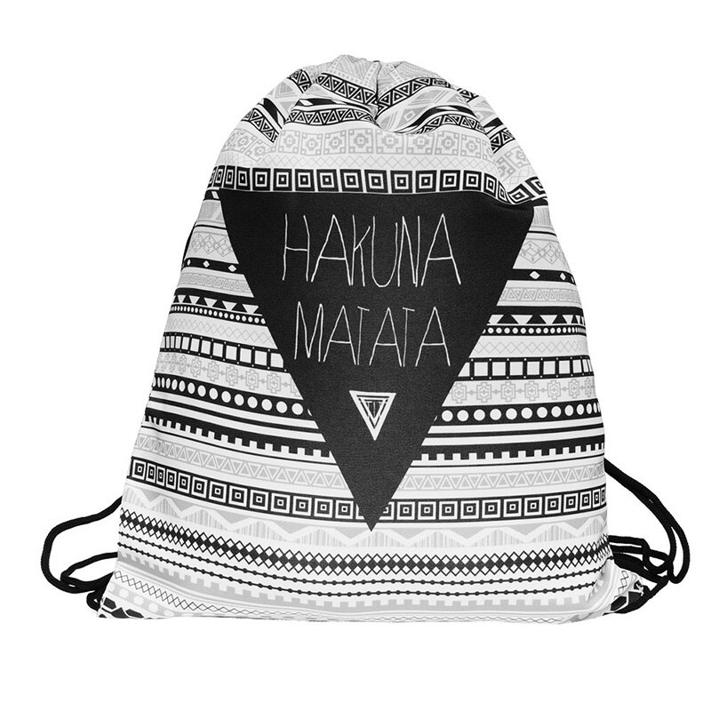 Impression 3D sac à cordon voyage toile dessiner chaîne sac crâne pieuvre motif Harajuku gothique sac à dos cartable: 8
