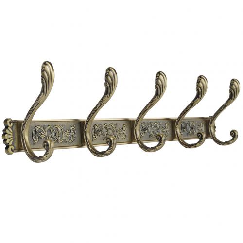 Colgador de pared con gancho para colgar bata de baño perchero abrigo ropa decorativo: 5 Hooks Phoenix