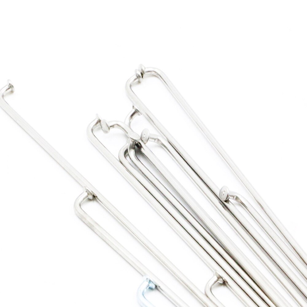 Bicycle Spokes 36 Holes 36 Pieces 10G / K Bicycle Spoke Head "J" Curved Silver Steel Wheel Spokes 72-165mm Bicycle Accessories