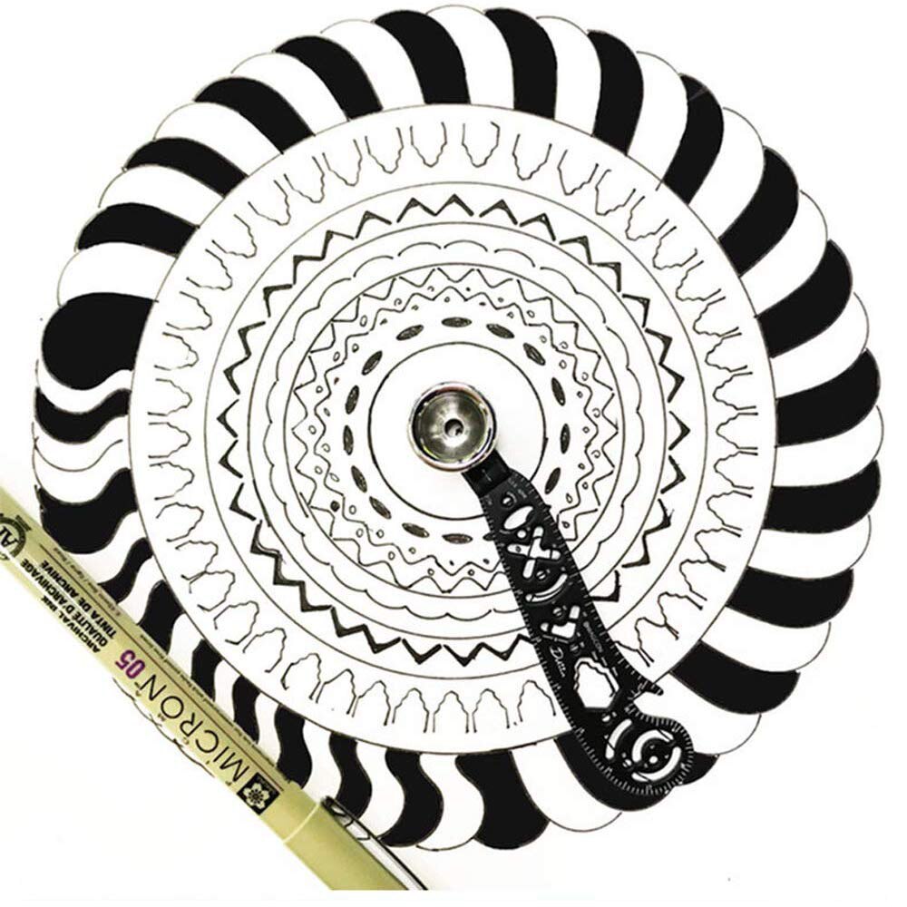 Multifunction Ruler Opener Mini Compass Protractor Combo-Circles Drawing The Most Versatile and Portable Tool