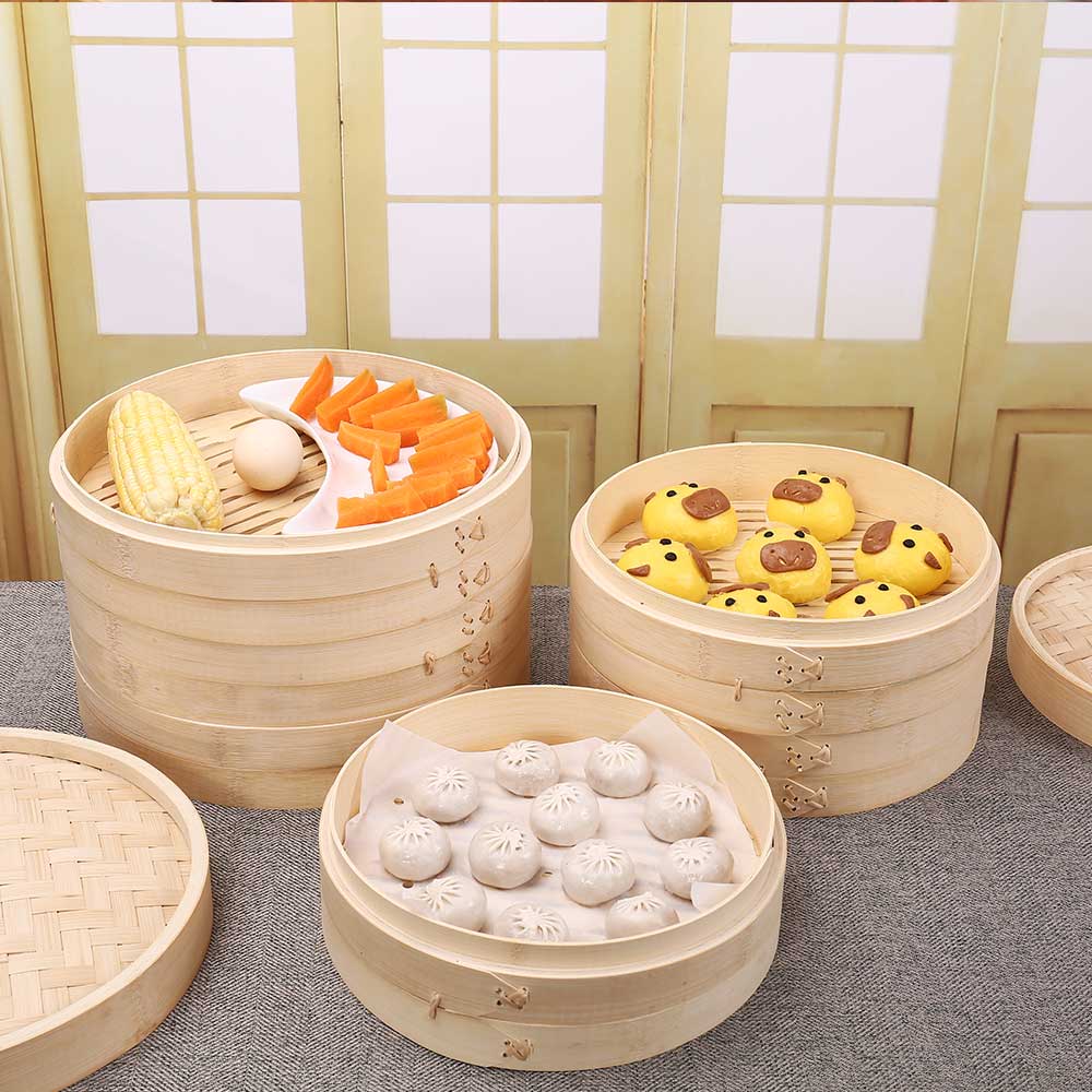 Bamboo parowar koszyk do gotowania na parze kluska ryby ryż warzywny kosz na przekąskę Dim Sum kuchnia narzędzia kuchenne klatka lub zestaw okładek