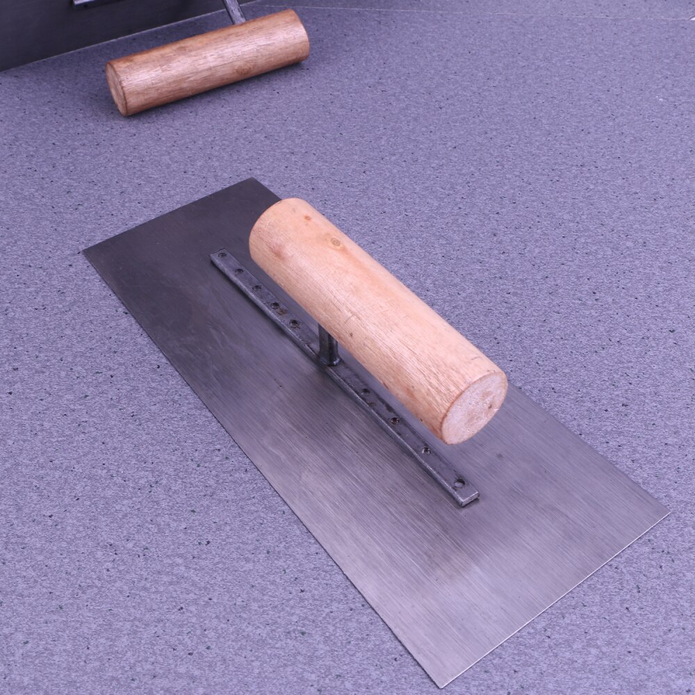 3 Pcs Trowel Wooden Handle Stainless Steel Plastering Tool Tile Level Tool for Concrete Finishing House Decoration