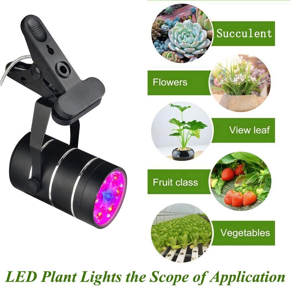 LED Grow Lamp Spectrum 7 W Verstelbare Plant Licht Flexibele Klem Base voor Indoor Planten Lamp voor Tuin Kas organische
