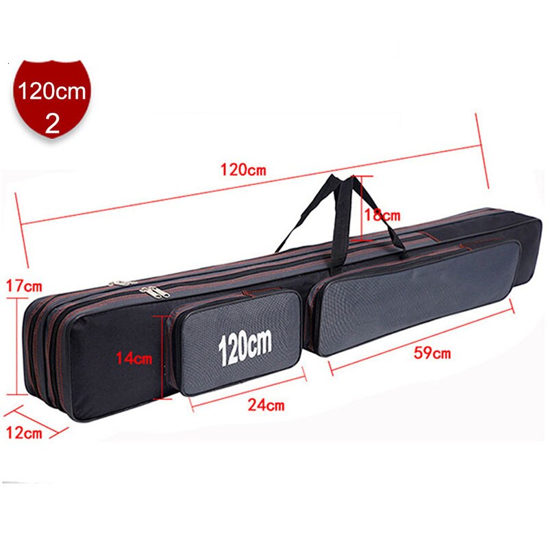 Waterproof Fishing Rod Bags Portable Multifunctional Large Capacity Fishing Reel Tackle Storage Case Backpack 70 80 90 120cm: 120cm 2-Layer