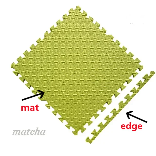 4Pcs Verdikking Mat Voor Kids Kinderen Schuim Vloer Kinderen Stiksels Kruipen Klimmen Thuis Slaapkamer Woonkamer Tatami Spelen mat: Matcha