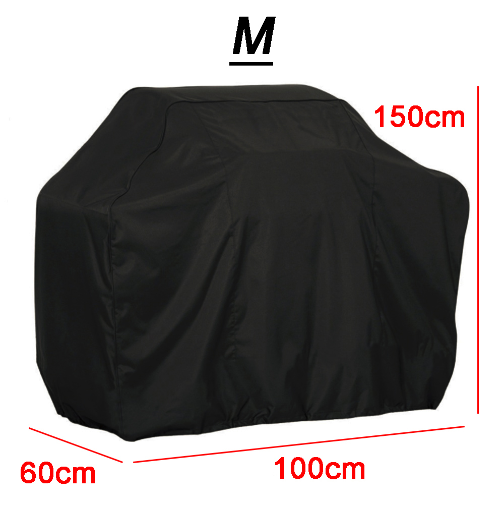 draussen Schwarz Wasserdicht BBQ Abdeckung Weber schwer Pflicht Grill Abdeckung Schutz Runde Rechteck Grill Grill-Grill BBQ Zubehör: M-150x100x60CM