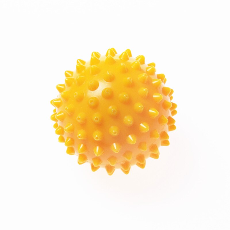 Bola de masaje con pinchos de PVC para alivio del dolor en el pie, Bola de PVC resistente para alivio de fascitis Plantar, 7cm: YELLOW