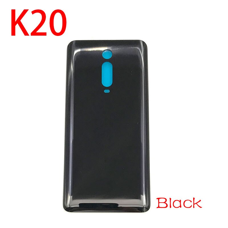 Back Glass Cover For Xiaomi Mi 9T MI9T pro Back Battery Housing Door Replacement Case For Redmi K20 Pro Rear Back Cover: For Redmi k20 Black
