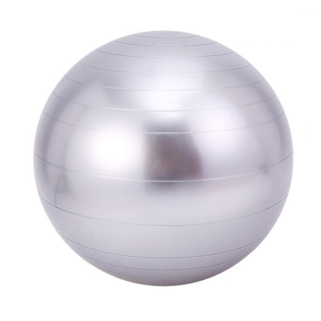65 cm sport fitness yoga bold pvc glat anti-eksplosion motion gym yoga bold fitness graviditet fødsel anti burst kerne bold: Sølv