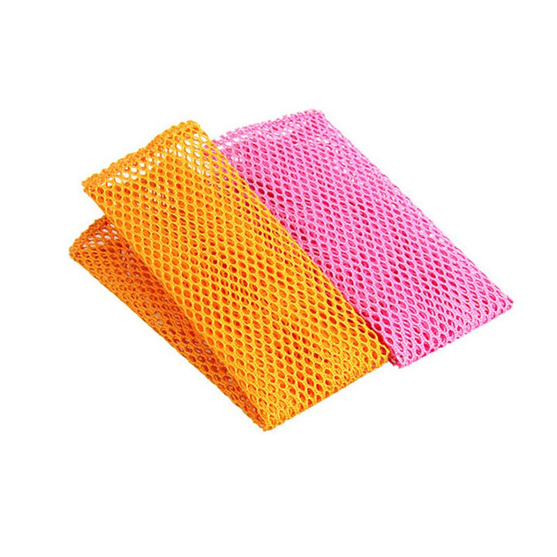 2/4PCS Innovative Dish Washing Net Cloths Rapid Dry Scourer Inodore Mesh Washing Cloths Kitchen Cleaning Cloths