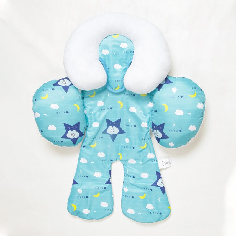 Baby Kinderwagen Baby Kinderwagen Kissen Baby Sicherheit Kinderwagen Baby Auto Matten Kinderwagen matt: Blau Sterne