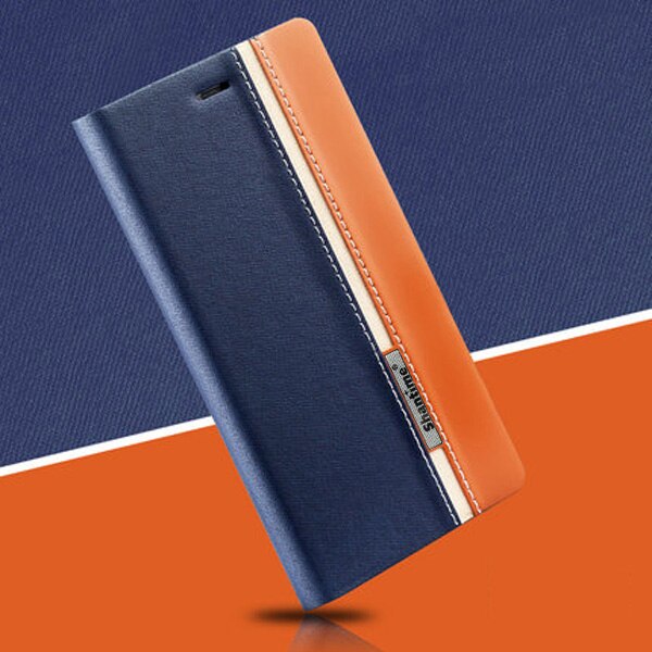 Book Case For ZTE Blade V6 Flip Pu Leather Case Silicone Back Case For ZTE Blade V6 Business Wallet Case: BLUE
