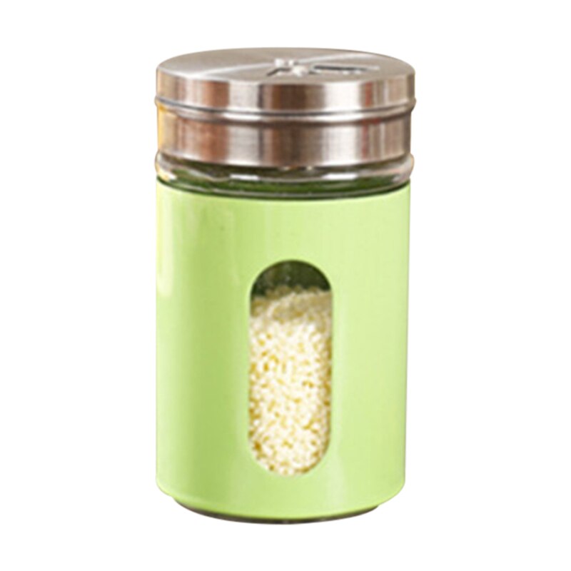 Rostfritt stål kryddburkar glas spridningsflaska grill krydda kruka peppar flaska tandpetare hållare salt shaker kök