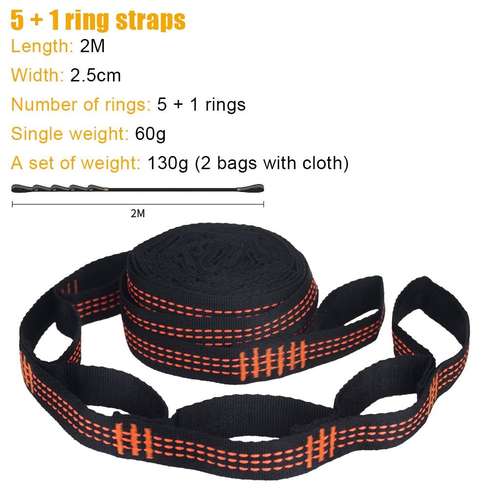 2 Stks/set Hangmat Riem Opknoping Riem Super Sterke Binden Daisy Chain Touw Boom Rope W/Gesp Voor Tent Hangmat 200*2.5Cm