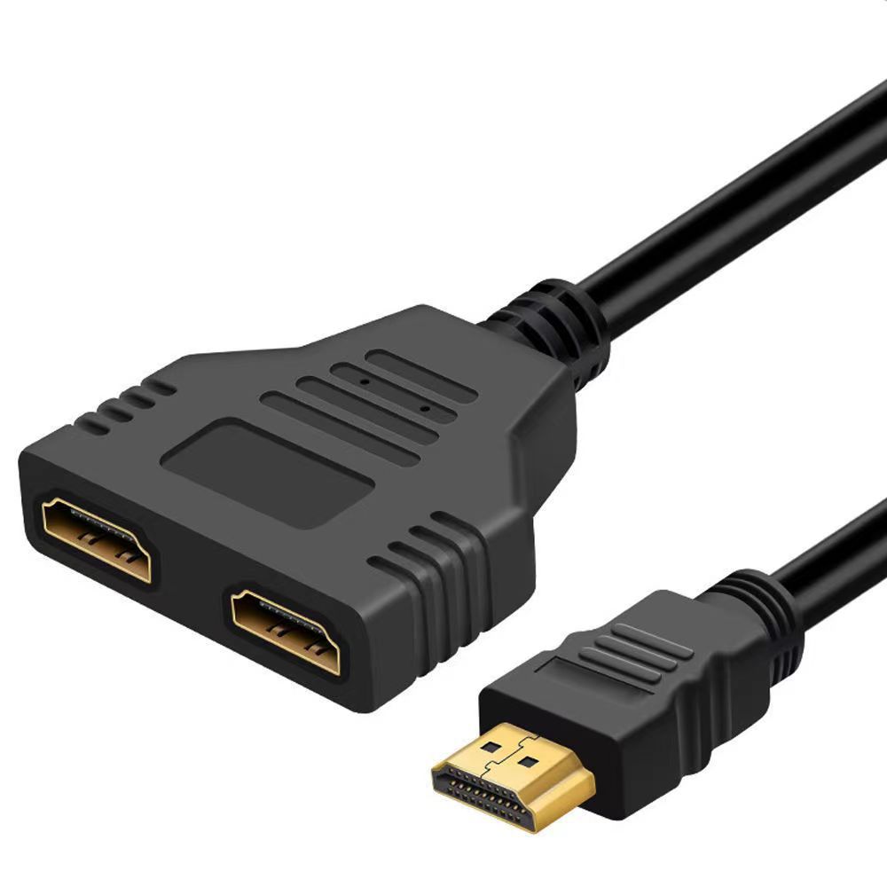 adapter rozgałęźnika HDMI 1 męnarty na podwójny 2-drożny kabel rozgałęźny HDMI żeńnarty 4K 3D Y robić laptopa monitor TV 1080P 1 wejście 2 wyjścia doprowadziło