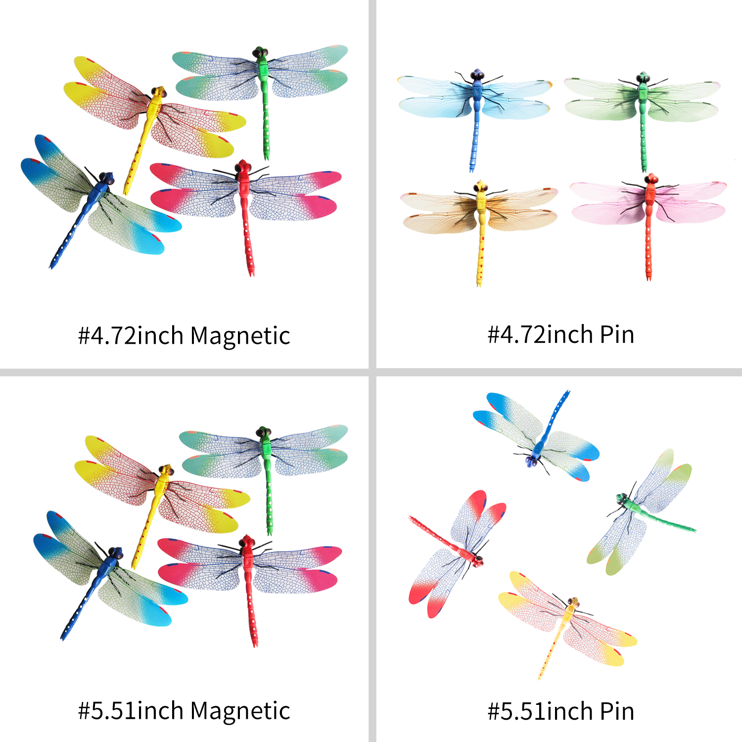 Koelkast Sticker Pvc Dragonfly Shape Muurtattoo Muursticker Afneembare Thuis Kwekerij Outdoor Hekken Tuin Gazon Diy Decor 4 Stuks