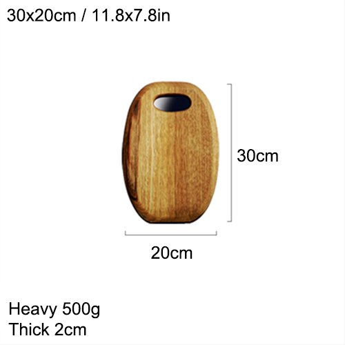 Cutting Board, Serving Board with Handles, Charcuterie Platter for Kitchen,Wood Rectangle Board for Pizza,Bread,Vegetables,Fruit: 30x20cm