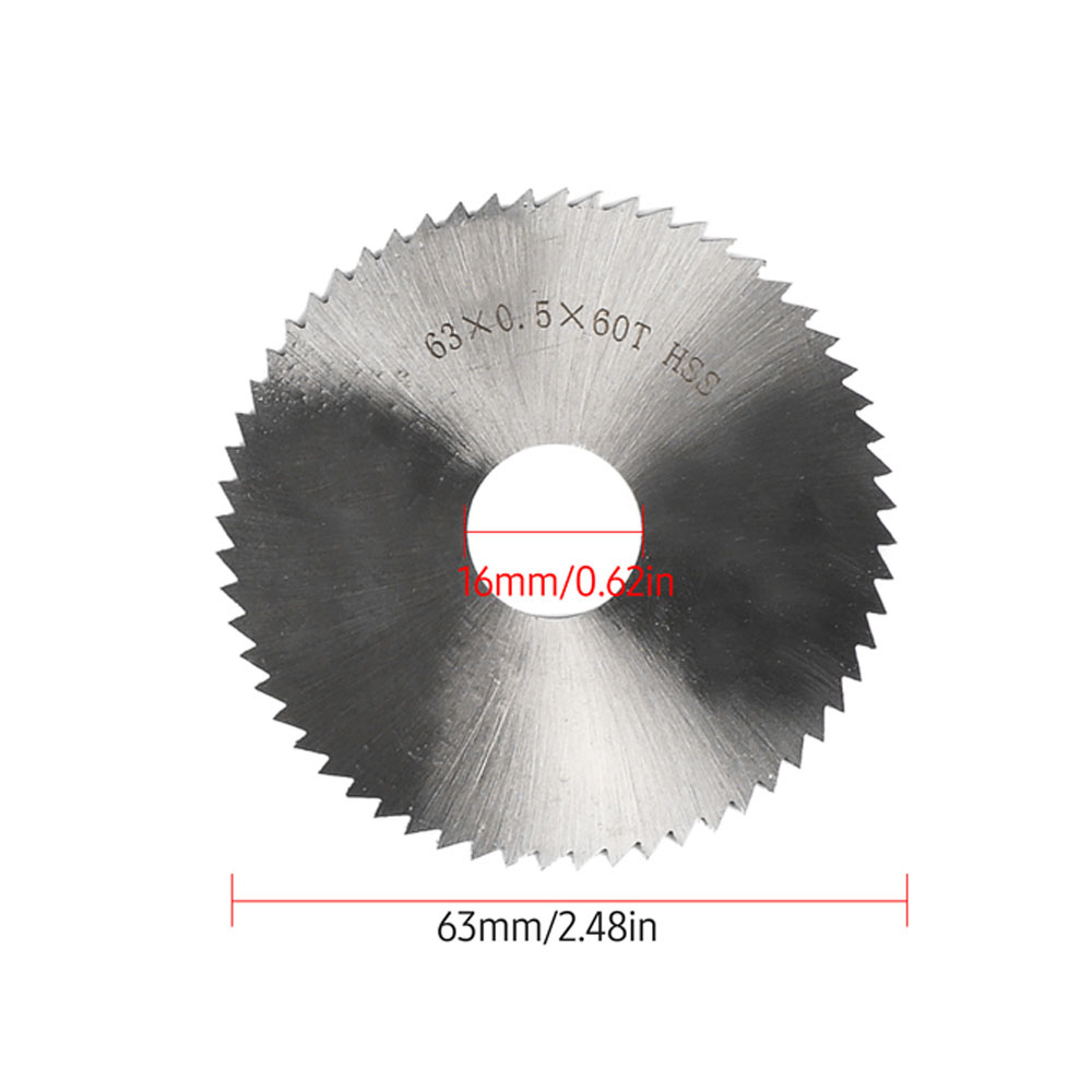 Hoja de sierra Circular de 2,5 pulgadas, hoja de sierra de aleación de 63mm de diámetro, hoja de sierra HSS, hoja de sierra de esmeril, hoja de sierra de resina, herramientas eléctricas: Plata