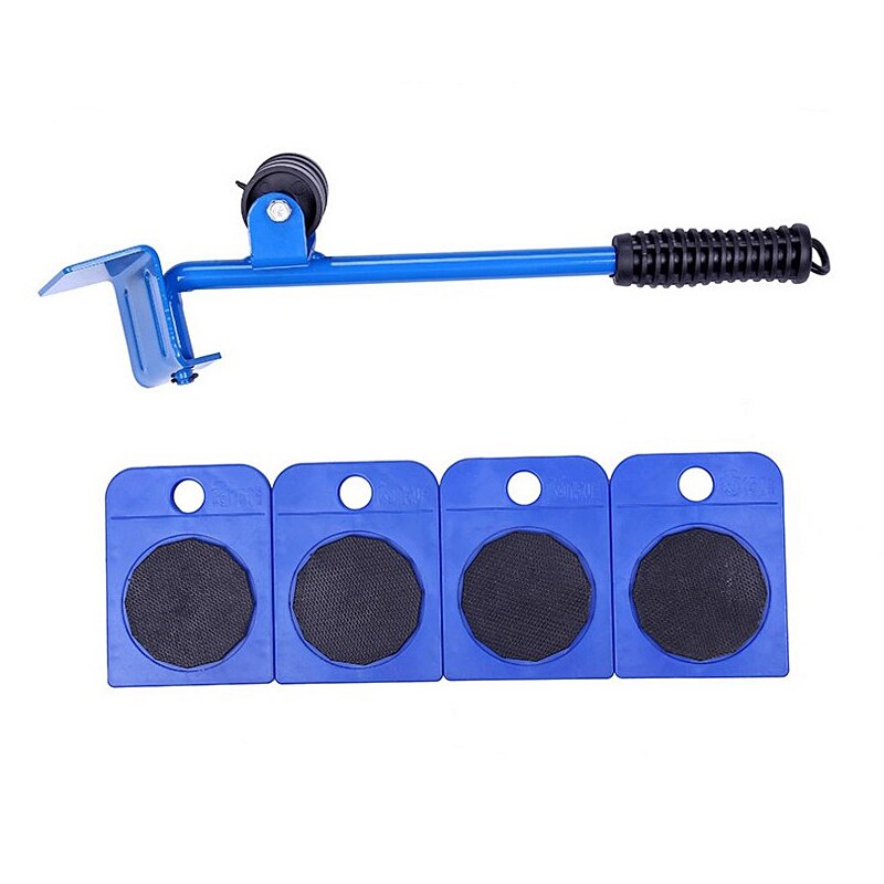 Furniture Moving Tool Set Lifting Heavy Furniture Roller Moving Tool Wheel Rod Moving Equipment Max Up100Kg: Blue