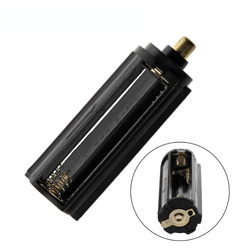 Cylindryczny plastikowy uchwyt na baterię do 3 x AAA przetwornica do baterii Box zabawka latarka Adapter lampy Case Converter