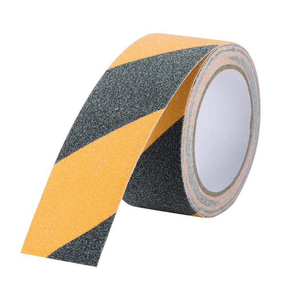 Anti-slip Grip Tape Strong Grip Abrasive Good Adhesive Traction Waterproof Tape for Stairs Sidewalks 16 ft/32 ft: Black Yellow 16 ft